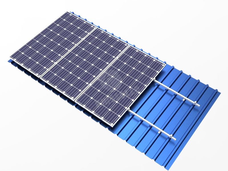 Lフィートカラー鋼瓦屋根太陽光発電設置システム