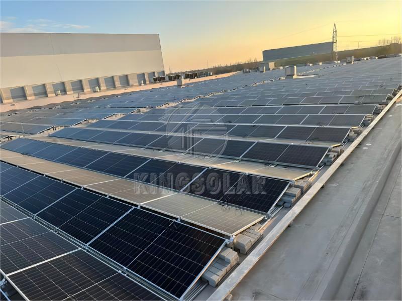 1MW-平屋根マトリックス安定化太陽光発電設置システム